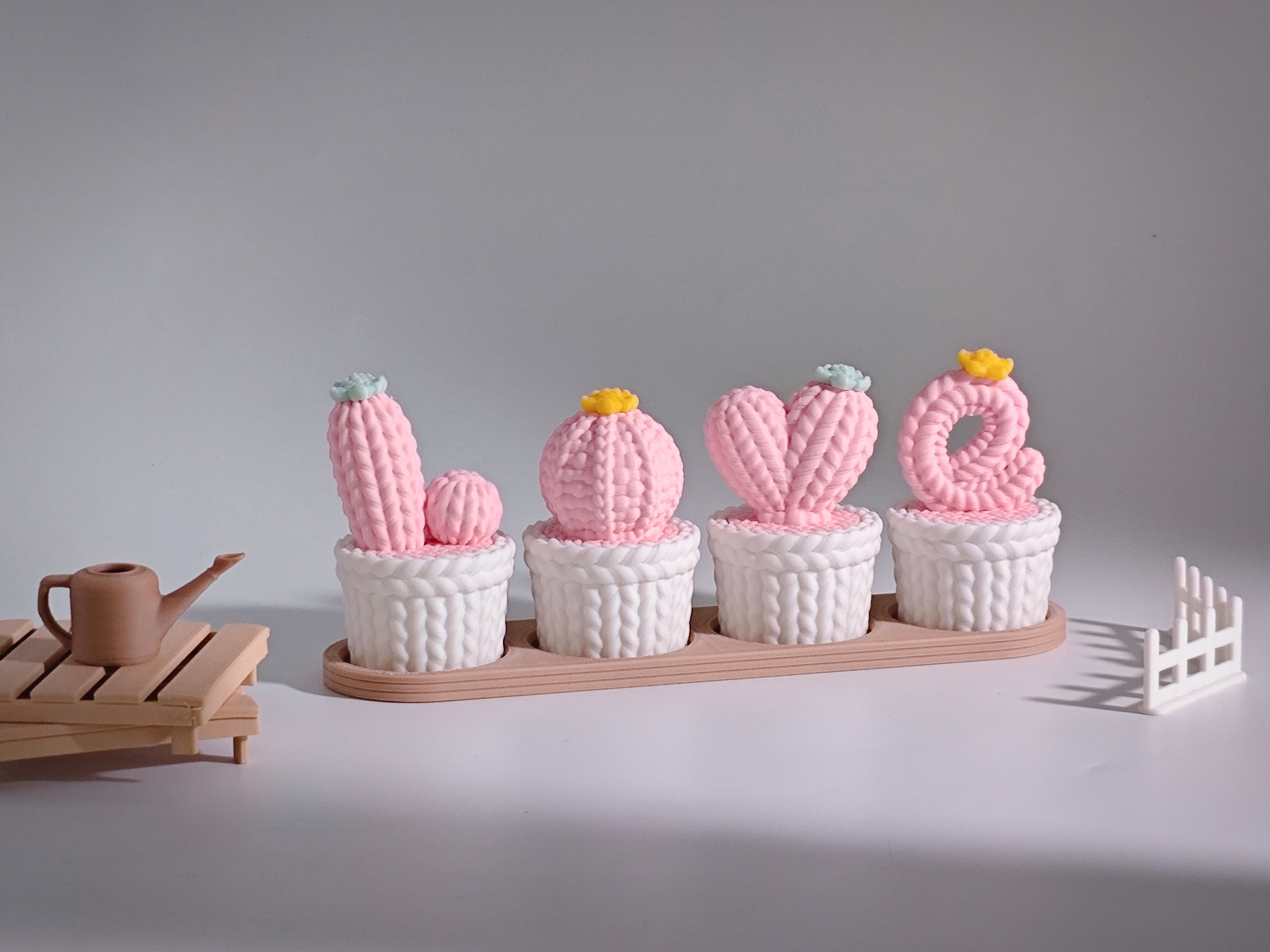 Cactus Love Garden – Set Decorativo 🌵💖