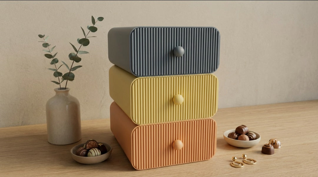 ModuBox™ – Cassettiera modulare da scrivania 🗂️