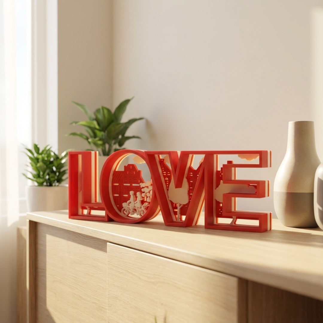 LoveCity Frame – Decorazione 3D Romantica ❤️