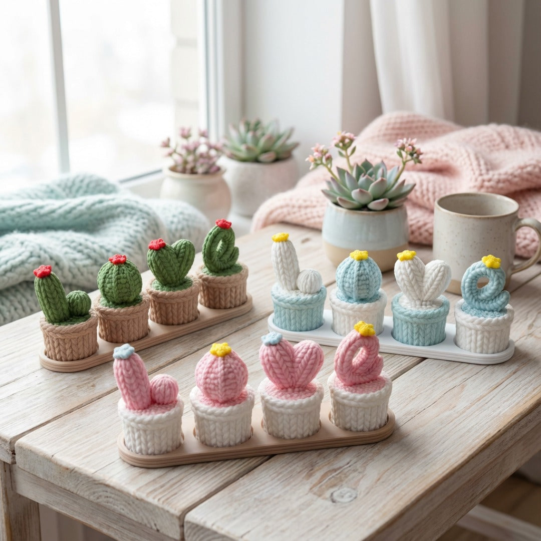 Cactus Love Garden – Set Decorativo 🌵💖