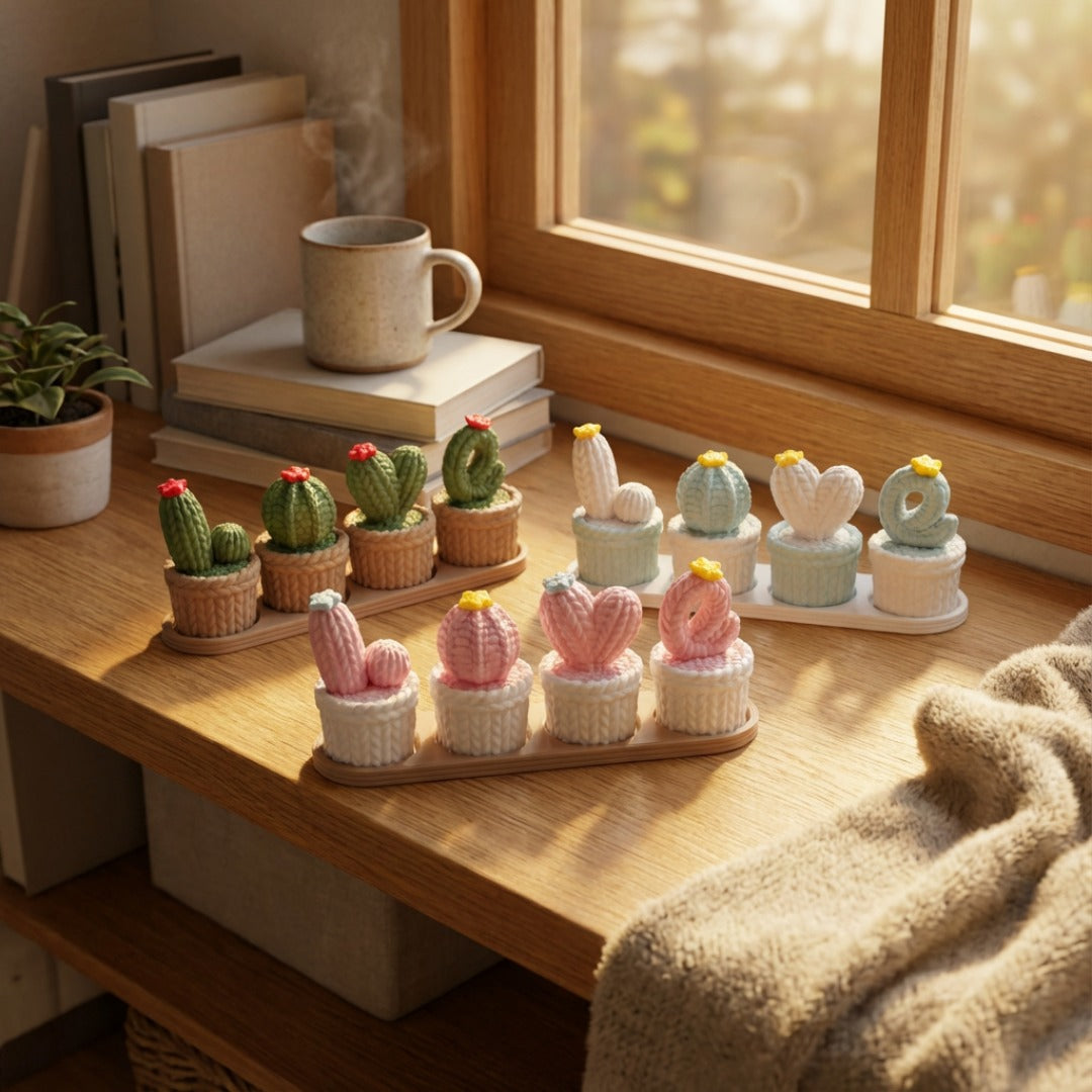 Cactus Love Garden – Set Decorativo 🌵💖