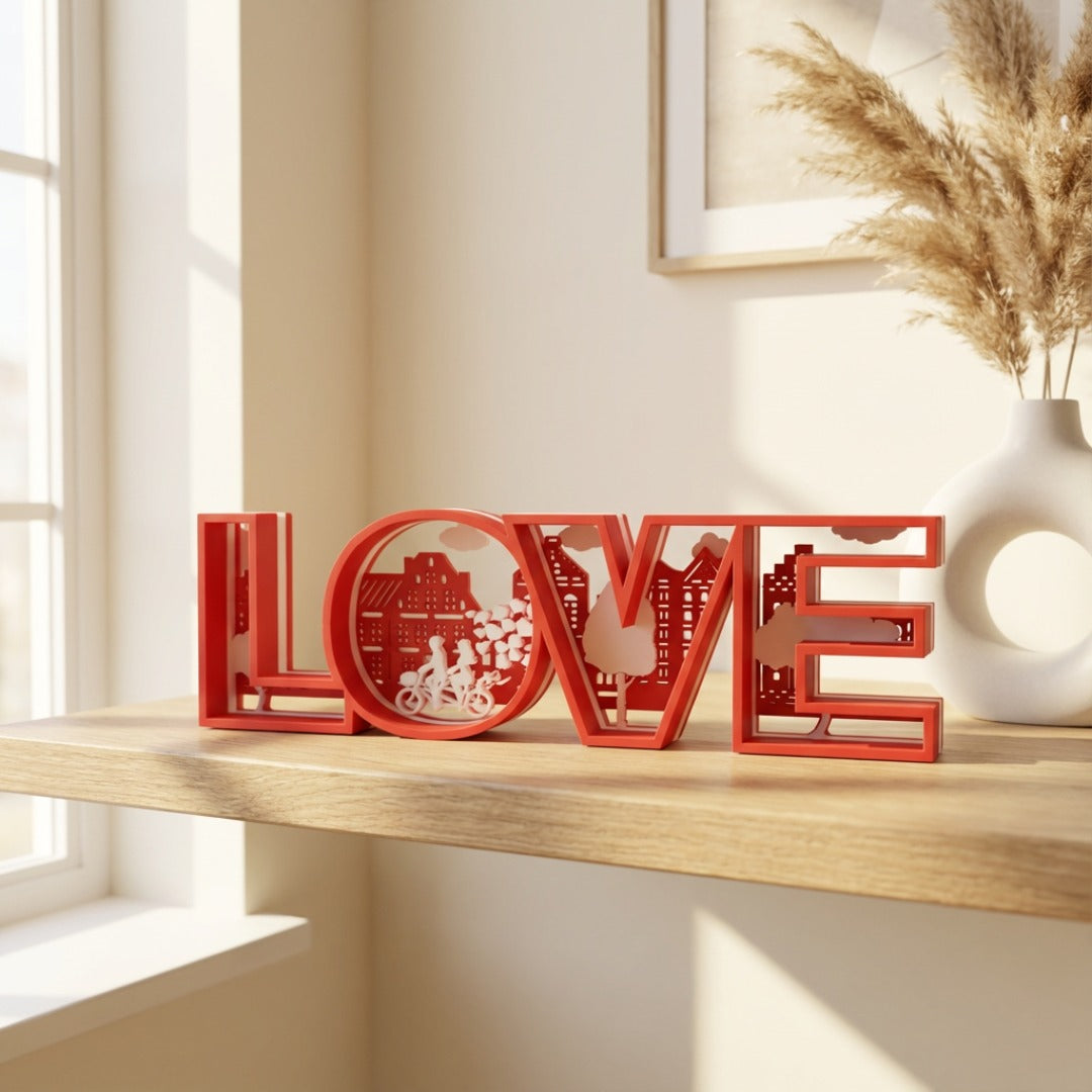 LoveCity Frame – Decorazione 3D Romantica ❤️