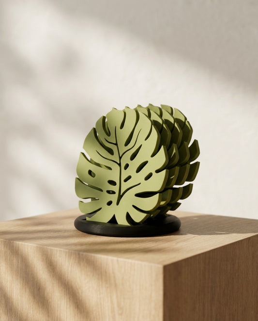 Monstera Leaf Coaster 🌿 | Sottobicchiere di Design Naturale