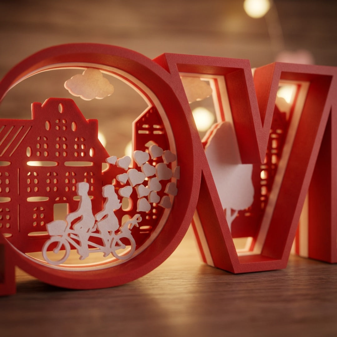 LoveCity Frame – Decorazione 3D Romantica ❤️