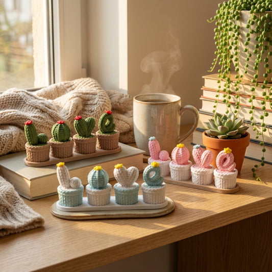 Cactus Love Garden – Set Decorativo 🌵💖